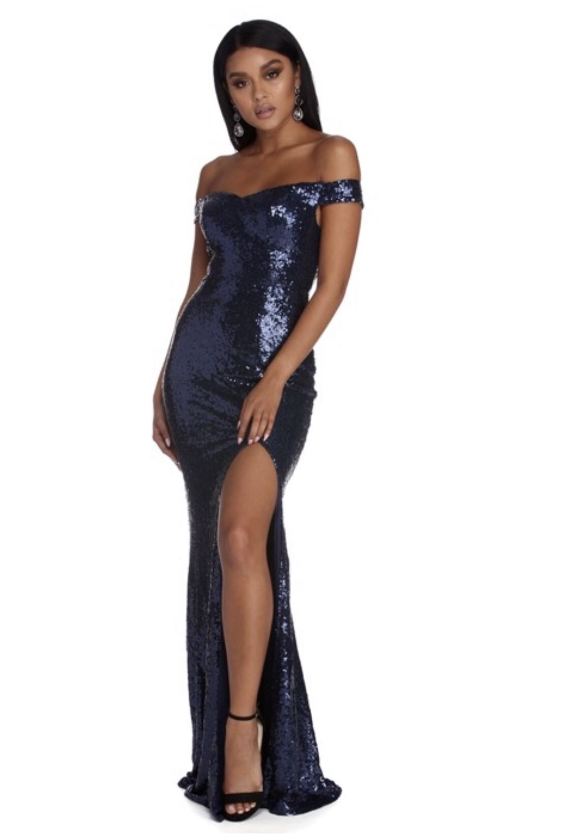 Navy blue sequin dress (Windsor dress) size small