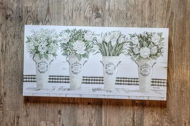 Floral 3-D Canvas 40" X 20" X 1"