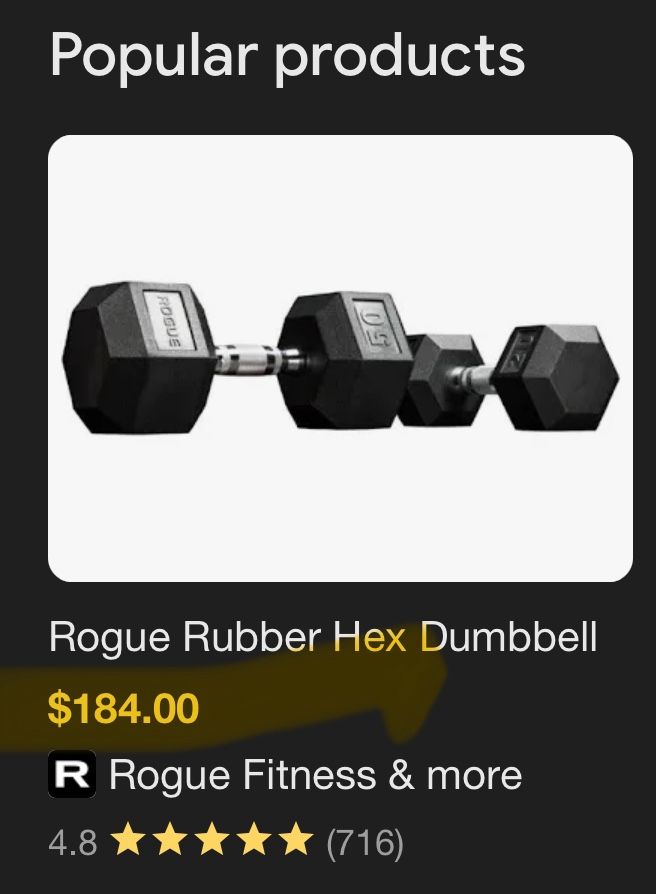 ROGUE 50 Lb Dumbbell Set