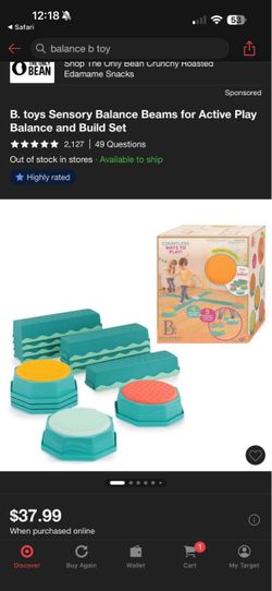 B. Toys Balance & Build Set Sensory Balance Beams 13 Piece Set