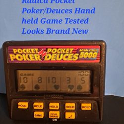 Radica Pocket Poker/Deuces Hand Held Game-Tested-$8.00