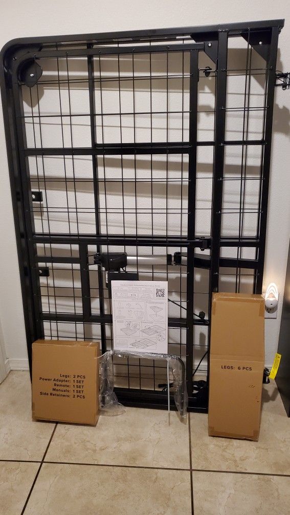 Adjustable motorized bed frame