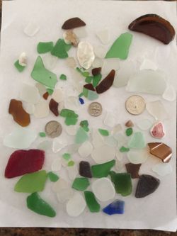 Real sea glass from local beaches