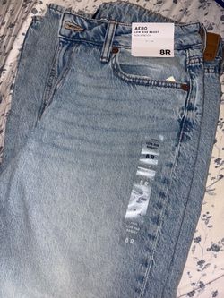 Aeropostale low rise baggy jeans in blue, size 8R #lowrise #baggy #661