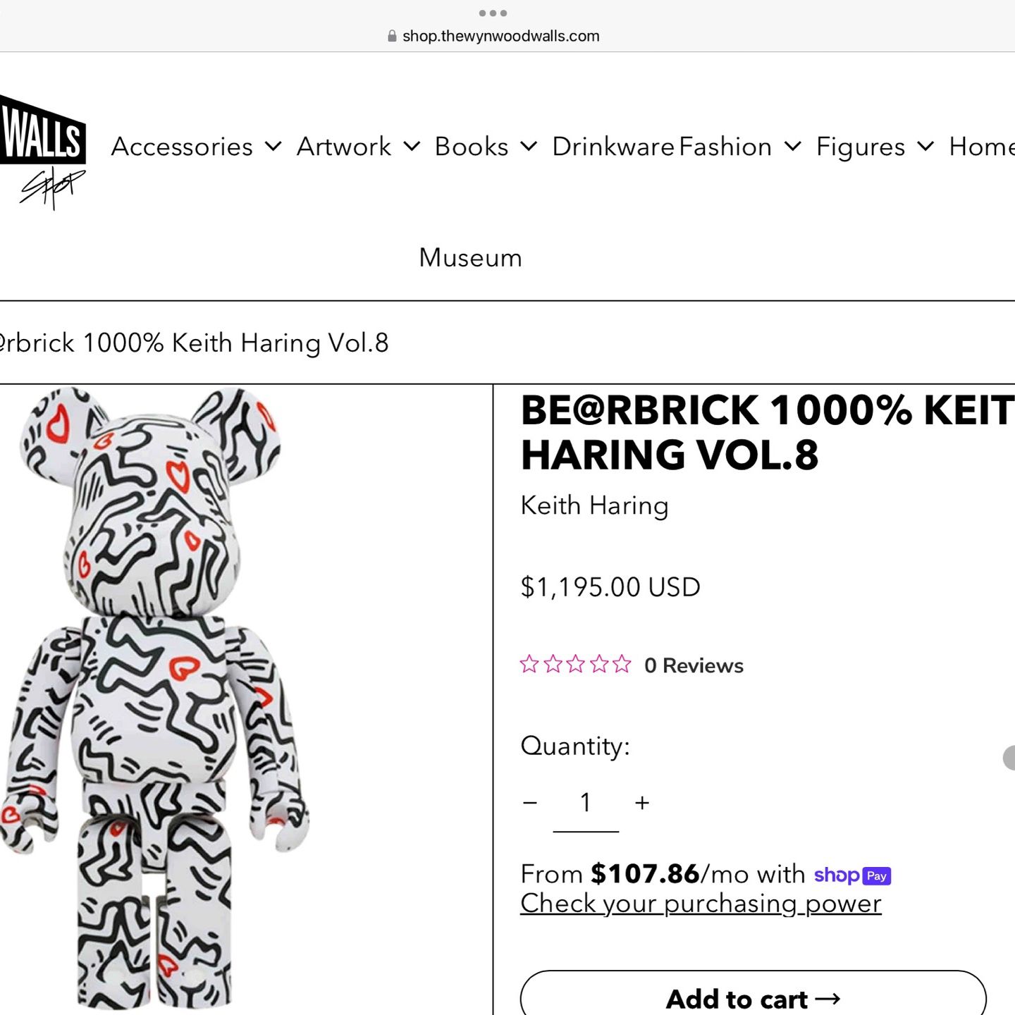 Bearbrick 1000% Keith Haring