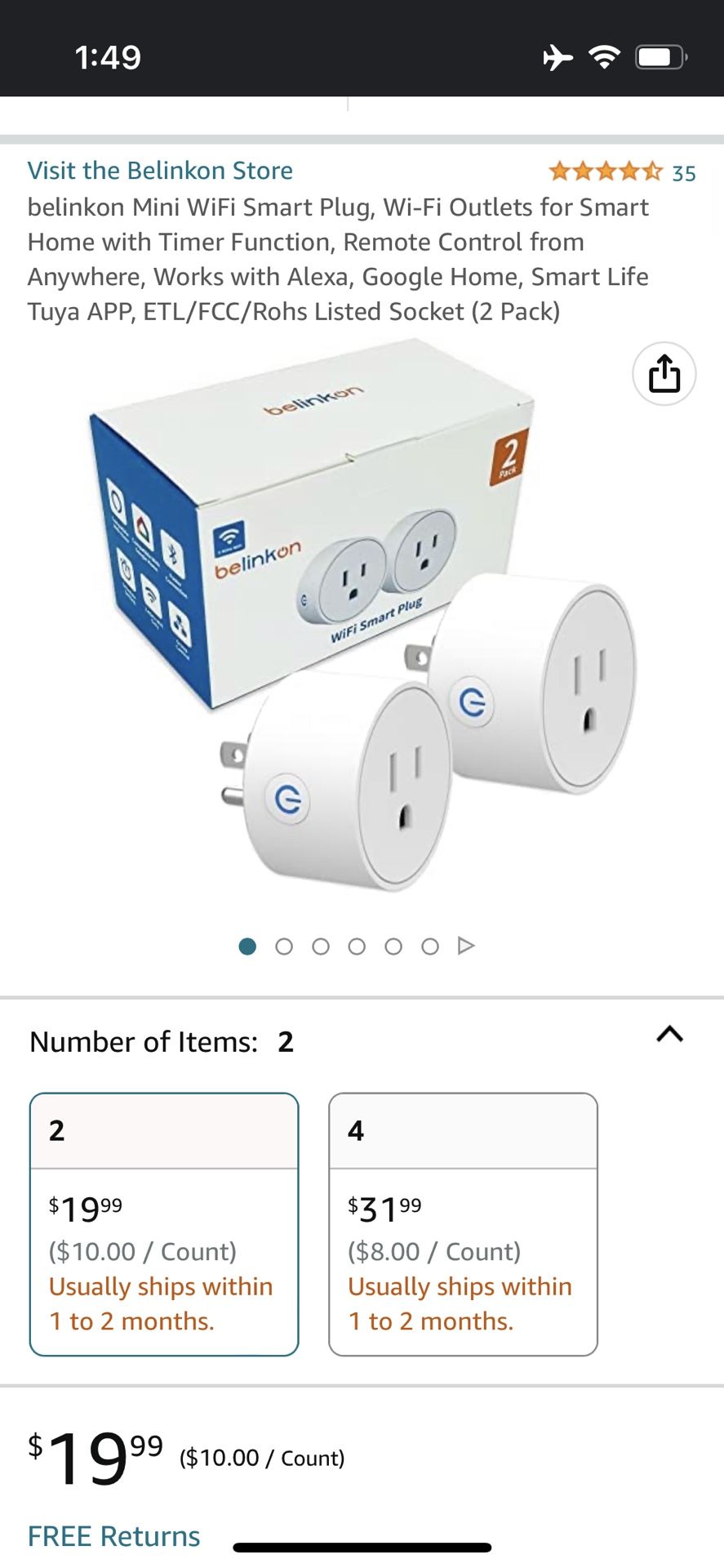 Belinkon Mini WiFi Smart Plug
