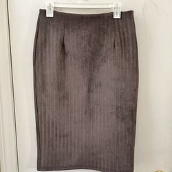 Suede Pencil Skirt