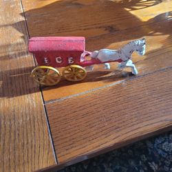 Cast Iron Ice Waggon Antique