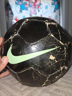 Nike soccer ball with a green minted color