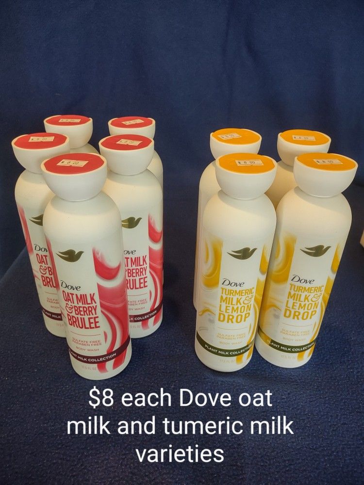 Dove Oat Milk Or Tumeric Milk Body Wash $8