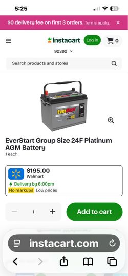 EverStart Group Size 24F Platinum AGM Battery