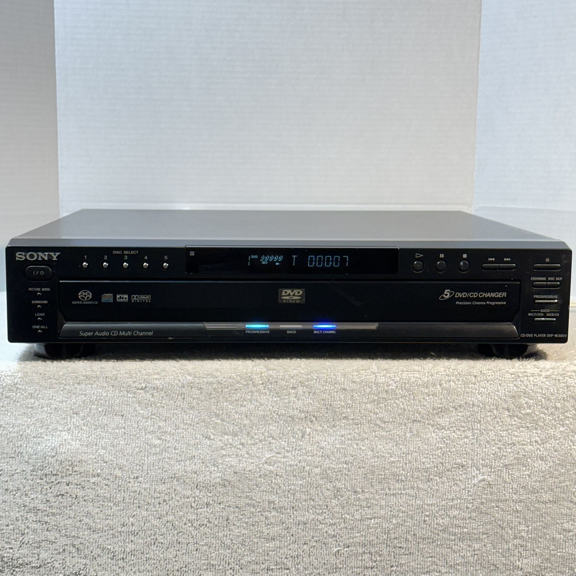 Sony 5 Disc DVD/CD/SACD Player Carousel-TESTED-Plays Very Well- No Known Issues-Demonstration Available