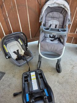 Graco Snugride 36 Lite carseat, base, and stroller