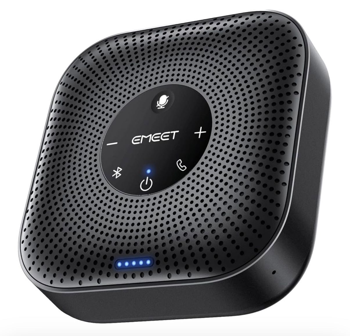 EMEET Conference Speakerphone M0 Plus, 4 AI Mics 360° Voice Pickup, Noise Reduction, USB C Speaker, Bluetooth Conference Speaker for 8 People w/Daisy