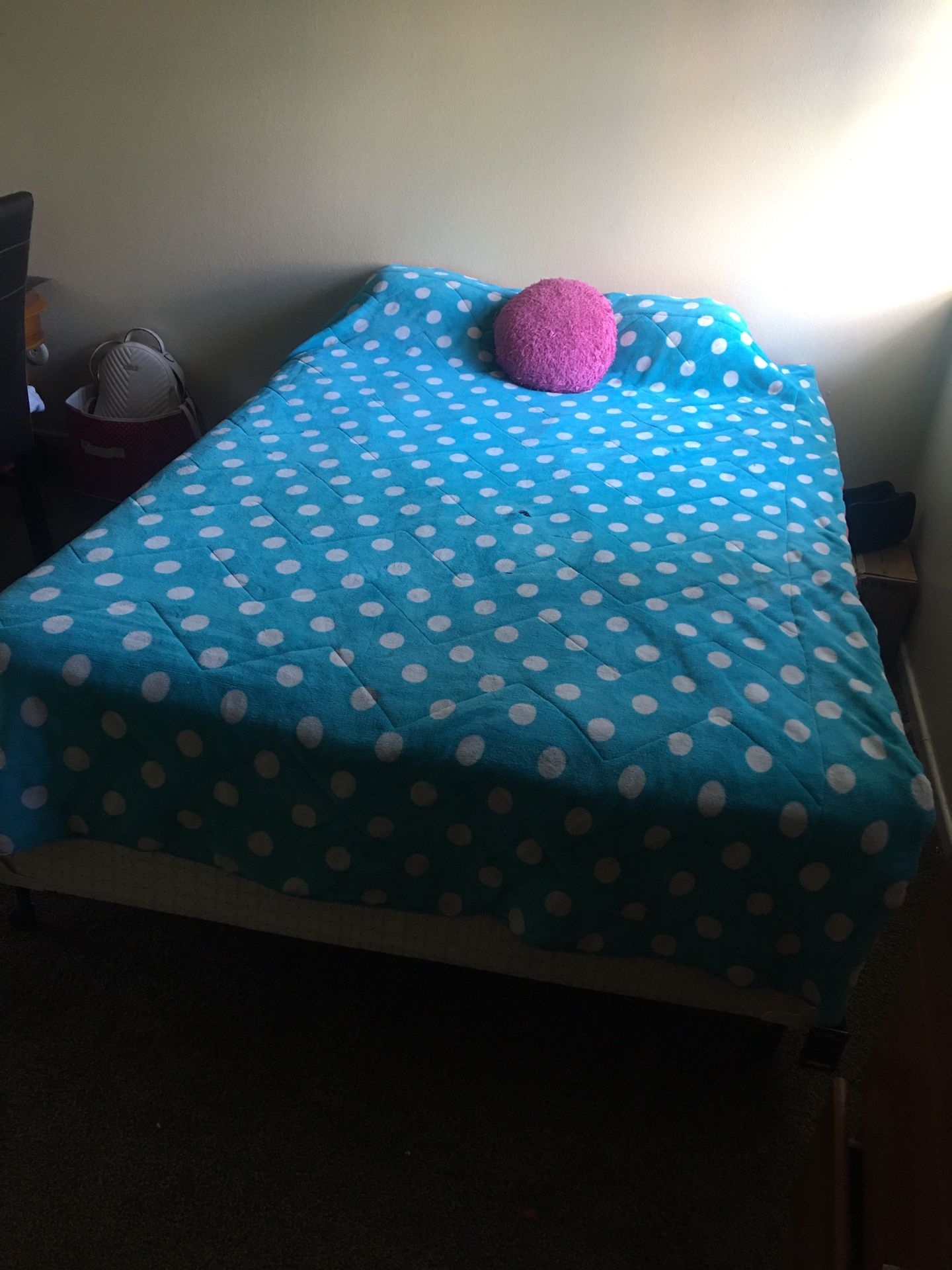 Full\queen bed with mattress and box spring