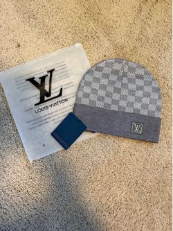 Grey Luxury Beanie w/ checkered design