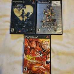 Ps2 KingdomHearts I-II Both Discs Have Some Scratches But Playable $15 Each Dragon Ball Z Budokai Few Minor Scratches $20