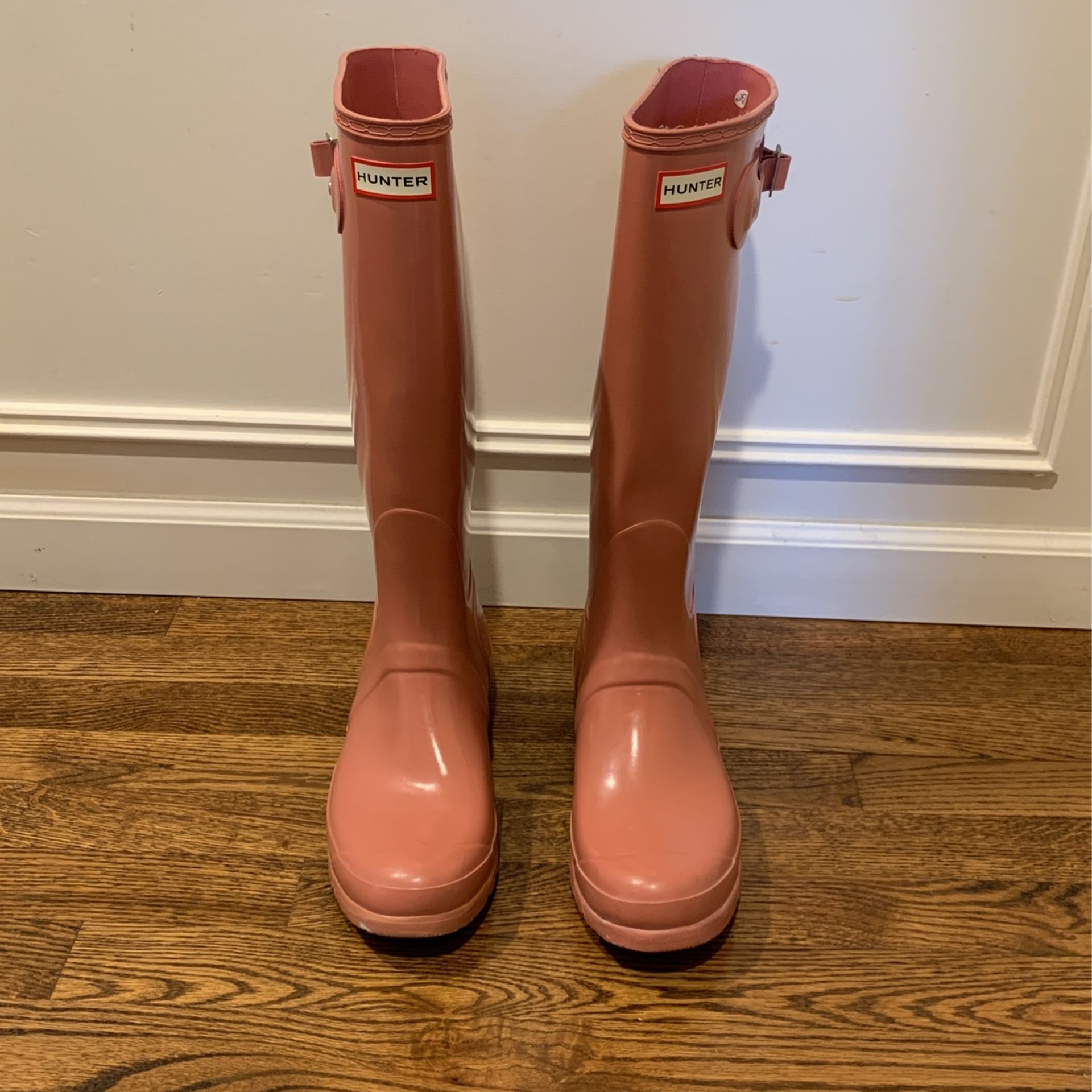 Hunter Pink Tall Boots Size 11