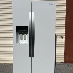 Whirlpool White Side-by-Side refrigerator w/ Ice Maker