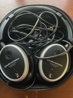 Audio-Technica ATH-ANC7B QuietPoint Headphones Active Noise Cancelling Over-Ear