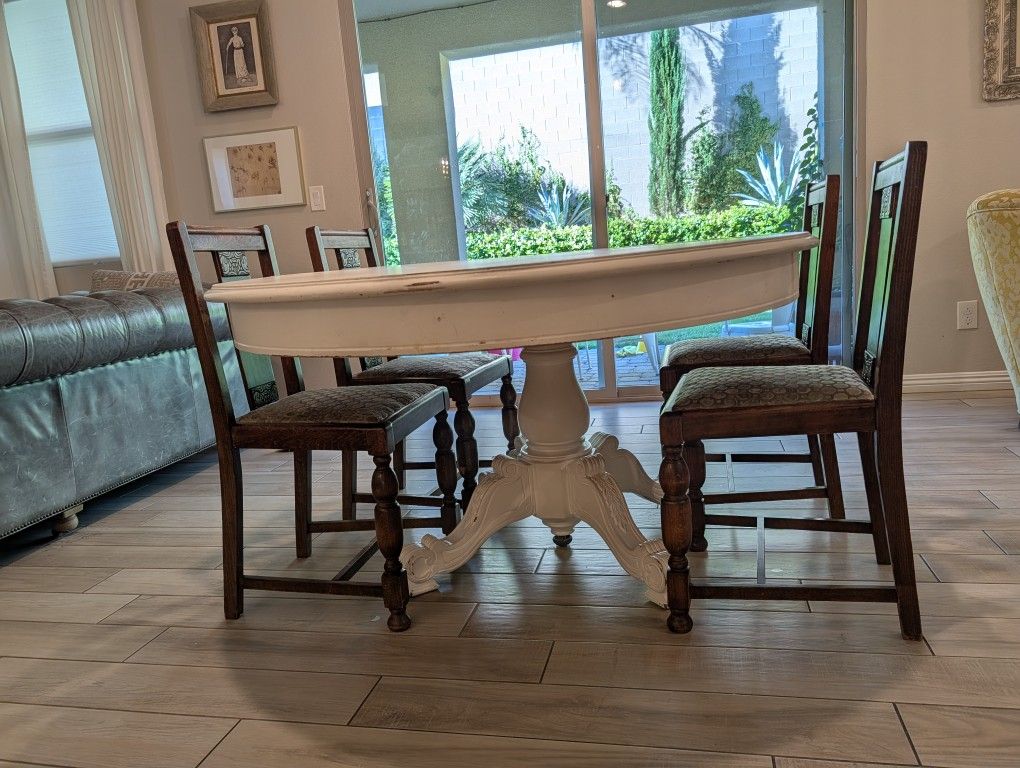 Antique Dining Table and Chairs