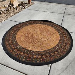 Beautiful Antique Grand Legacy Round Rug. See N Zoom OnTag Info. Perfect Size For Any Dining Or Living Room. $100