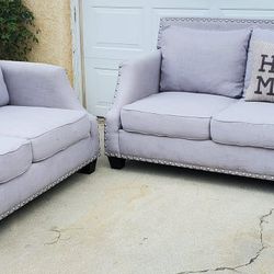 Grey Couches Set Delivery Available 