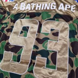A BATHING APE x Adidas BAPE Football Jersey ABC Camo Green 