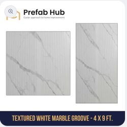 WPC 4’ X 9’ Textured Marble Wall Panel