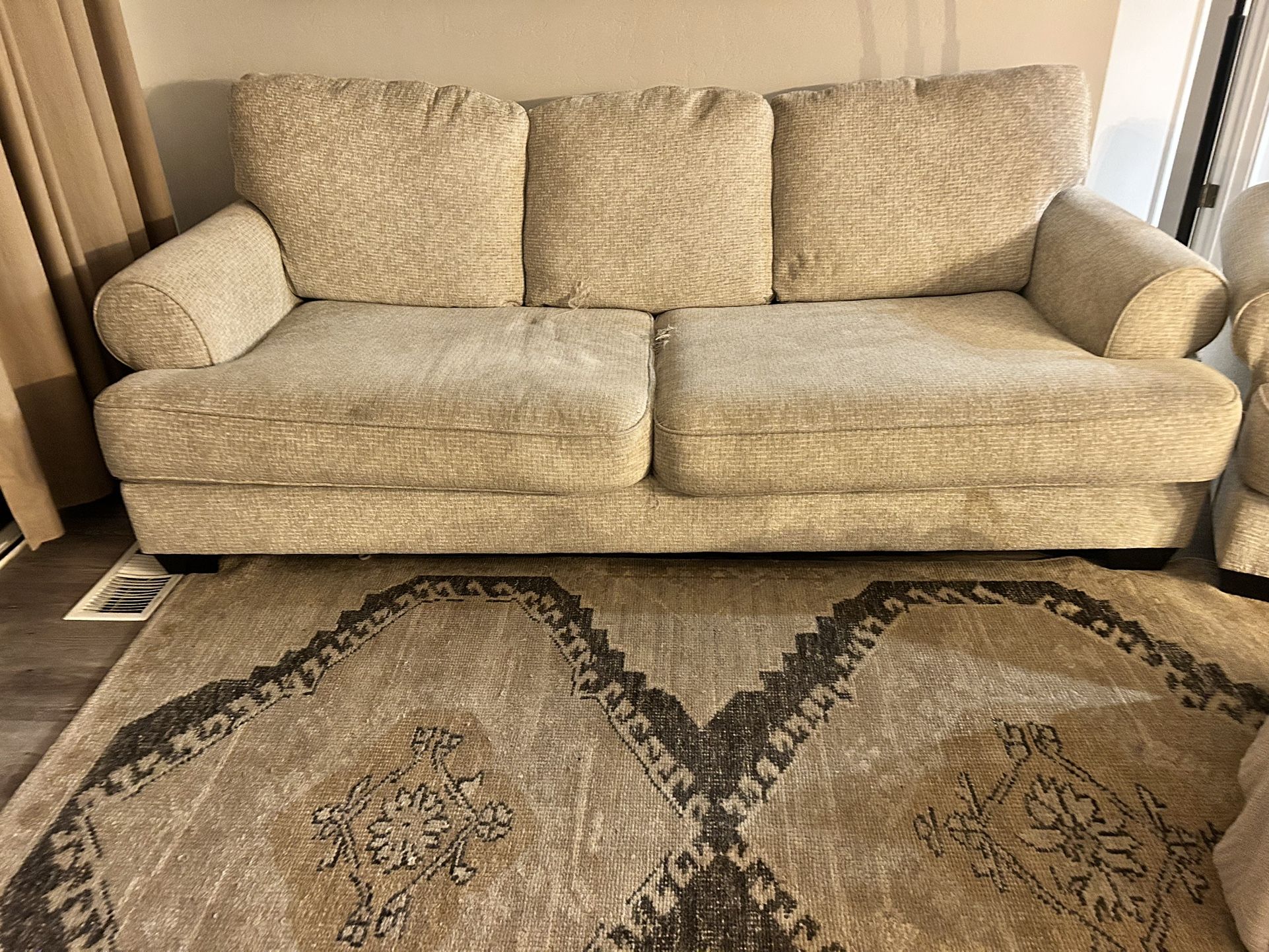 Ashley furniture cream colored couch