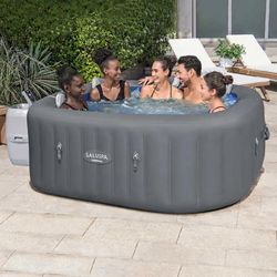 SaluSpa Coronado Energy Sense Square Air Jet 4-6 Person Inflatable Spa  - Jacuzzi - Hot tub - Small pool  