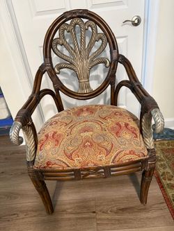 Faux Bamboo Accent Chair