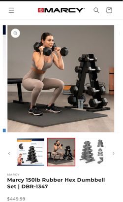 Pesas Marcy 150lb Rubber Hex Dumbbell Set | DBR-1347
