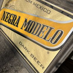 vintage NEGRA MODELO beer Mirror Sign