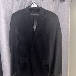 Black Pronto Uomo Pin Stripped Suit