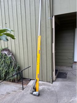 Hitachi framing nailer and 12 ft stabilla  plate level