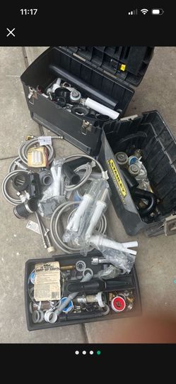 Stanley Tool Box W/ plumbing Items
