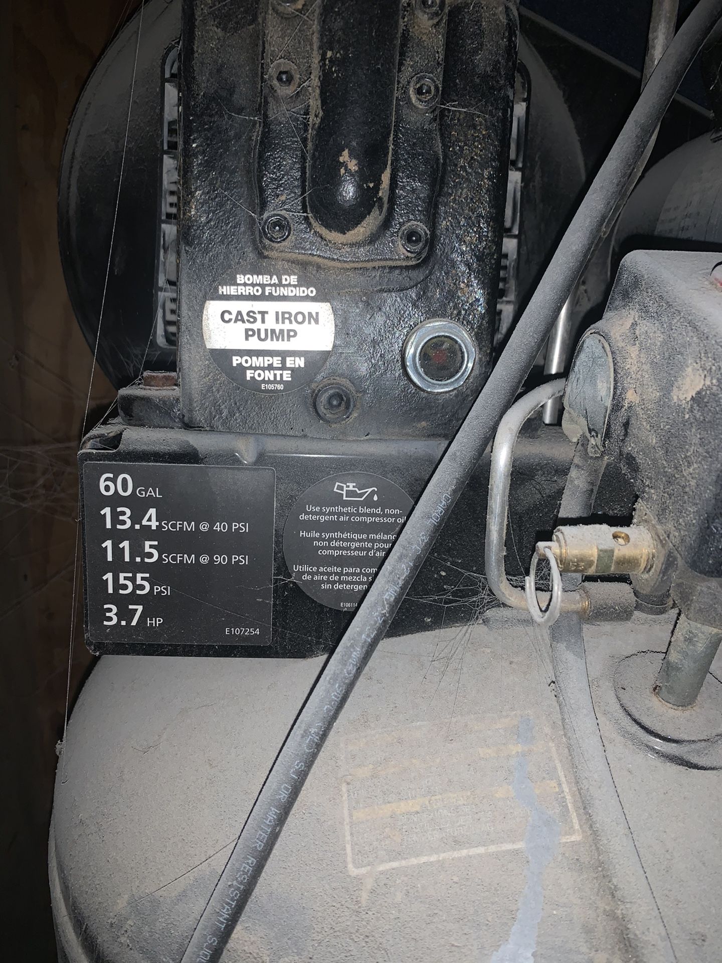 60 gallon husky air compressor 220v for Sale in Uxbridge, MA OfferUp