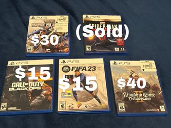 Ps5 Video games for sale.