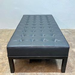 Large Black Cushioned Bench