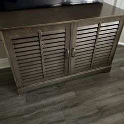 Dark Wood TV Stand / Media Cabinet with Storage 