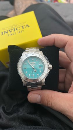Invicta pro diver teal and silver