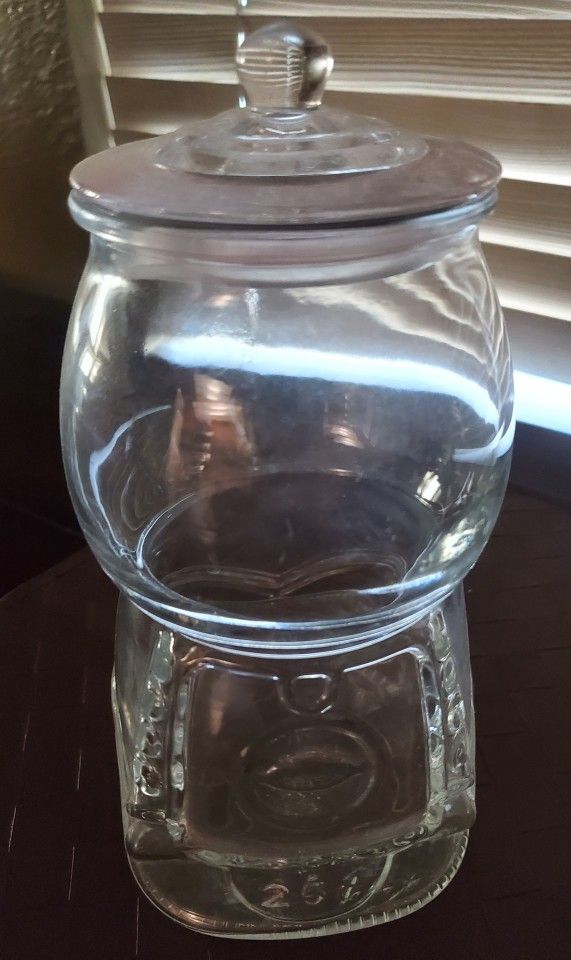 Clear Glass Gumball Machine Candy Jar/Canister