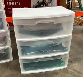 Sterilite White 3-Drawer Plastic Storage Organizers (7 Available)