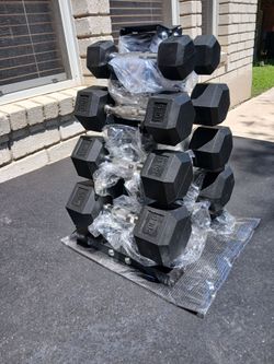 100lb Dumbbells With Rack