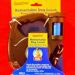 NEW Retractable Dog Leash With 20PC Waste Bags