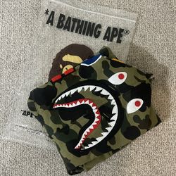BAPE 1st Camo Green Shark Full Zip