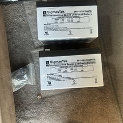 12-12- Batteries 12 Volts 12 Ah 