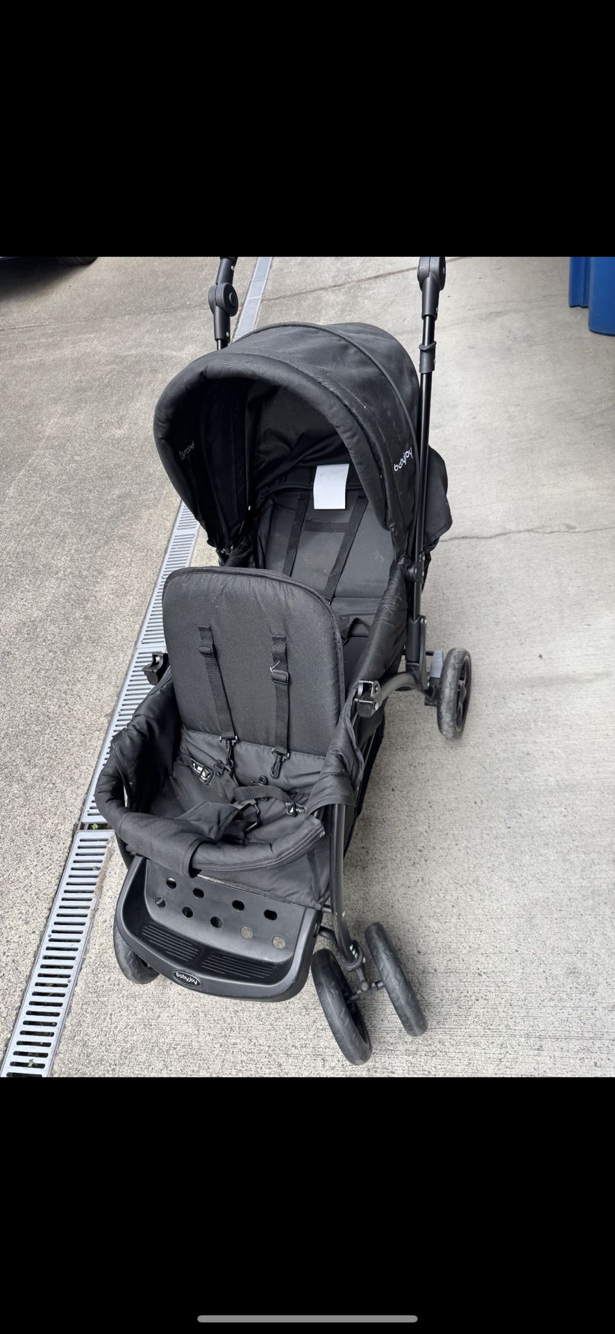 Black Double Stroller