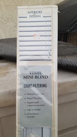 29" x 64" one inch vinyl mini blinds